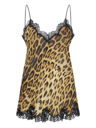 Roberto Cavalli animal-print top - Brown