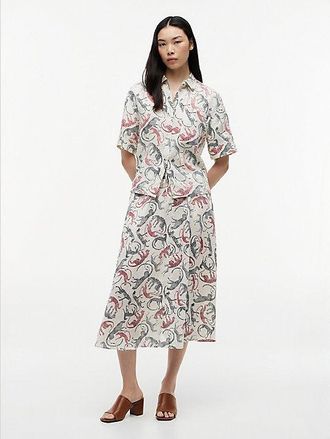 Tommy Hilfiger Pure Linen A-Line Midi Skirt