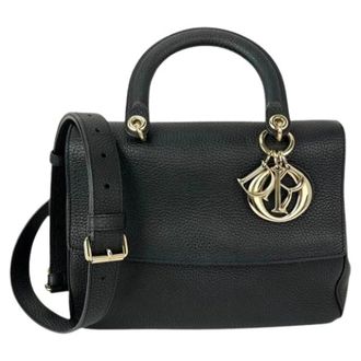 Dior Pre-owned Bullcalf Small Flap Crossbody - Dames - Pre-owned - Zwart - Maat: ONE Size Leer