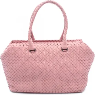 Bottega Veneta Pink Intrecciato Handbag Tote Bag (Pre-Owned)
