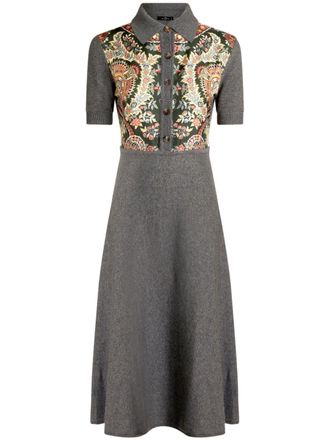 Etro Jurk met paisley-print - Grijs