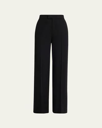 Ralph Lauren Collection Dean Pleated Wide-Leg Pants