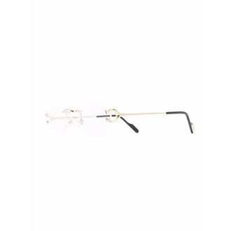 Cartier Glasses, male, Yellow, 56 MM, Optical Frame