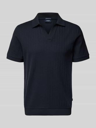 Joop Regular Fit Poloshirt mit V-Ausschnitt Modell Baronito in Blau, Gr&ouml;&szlig;e XXXL