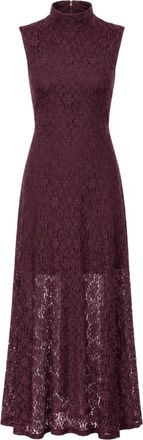 Rotate Lace Maxi Flared Dress - Dames - Avondkleed - Rood - XS - Kleedjes