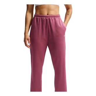 Nike (WMNS) Nike Studio Fleece Sport Therma-FIT Mid-Rise Pants Pink Smoke White IO0437-654