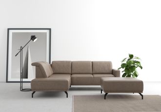 Sit&more Ecksofa »Bailando L-Form« wahlweise mit Kopfteilverstellung und Vorziehsitz, motorisch