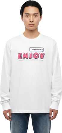 Dsquared2 White Full Sleeves T-Shirt