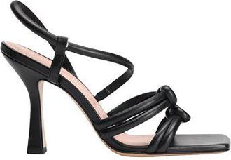 8 by YOOX LEATHER SQUARE TOE HIGH-HEEL SANDAL