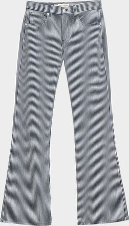 Nili Lotan Celia Striped Flare Jeans