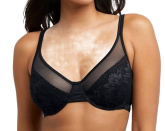 Bali Intimates U Lace Minimizer Underwire Bra In Black