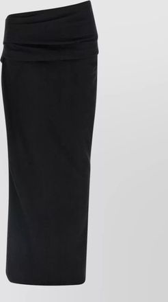 Entire studios wool draped asymmetric midi skirt