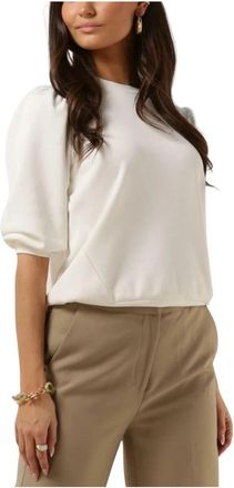 Selected 3/4 Mouw Sweat Top - Dames - Sweatshirts - Wit - XS - Katoen - Hoodies & sweatvesten