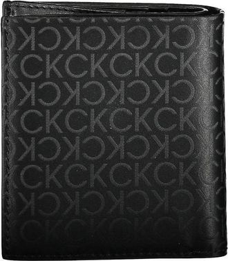 Calvin Klein Monogram Polyurethane Wallet - Black