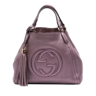 Gucci Soho Tote Bag met Geëmbosseerd Logo
