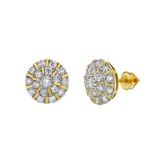 LuvMyJewelry Hadrianus 10K Gold Diamond Unisex Earrings - 1.37 Cts in 10K Yellow Gold at Nordstrom