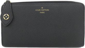 Louis Vuitton Black Leather Long Wallet (Bi-Fold) (Pre-Owned)