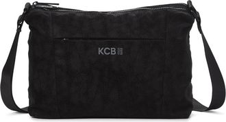 KCB Hide Small Crossbody Bag | Compact and Practical | Multipurpose Zippered Pockets | Sturdy Material | Adjustable Handles | 100% Vegan, Black/White, Peq