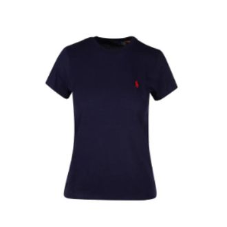 Polo Ralph Lauren T-Shirts, female, Blue, Size: XS Classic Fit Logo Jersey T-Shirt