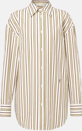 Saint Laurent Camicia Cassandre in popeline di cotone a righe