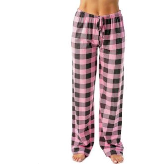 Generic Ladies Pyjama Bottoms With Pockets | Gingham Pyjama Pants Comfortable Checkered Printed Pants Elegant Sleep Pants Lightweight Pyjamas Pants Elasticate