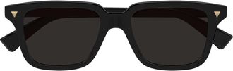 Bottega Veneta Bv 1363S Rechthoekige Zonnebril - unisex - Zonnebrillen - Zwart - 50 MM - Accessoires