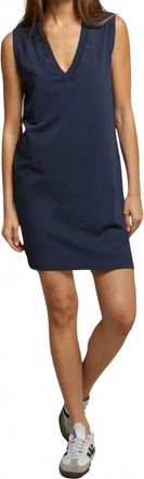 perfectwhitetee Mila V-Neck Mini Dress In Navy