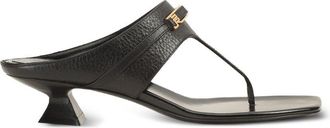 Sergio Rossi Womens Leather Thong Sandals