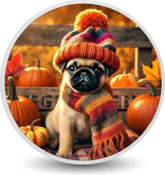 OEM Moneda De Plata De 1 Oz De Pug De La Cosecha Oto&ntilde;al