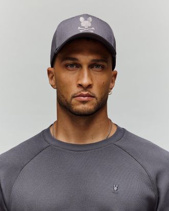 Psycho Bunny Mens Grant Baseball Cap 078 BLACKENED PEARL / O/S