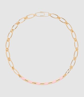 Aur&eacute;lie Bidermann Collier Positano Paille Baby Pink