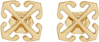 Off-white Gold Arrow Stud Earrings