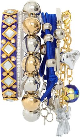 Amir Slama Bracciale con perline - Blu