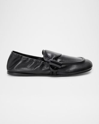Loewe Toggle Leather Loafers