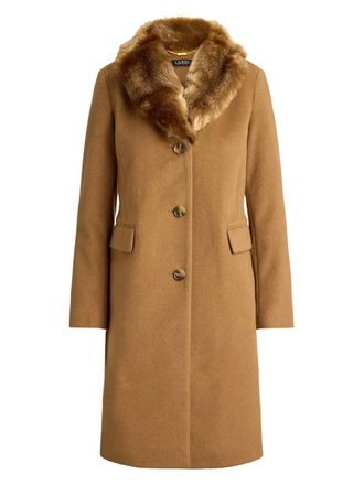 Lauren Ralph Lauren shawl-collar button coat - Brown