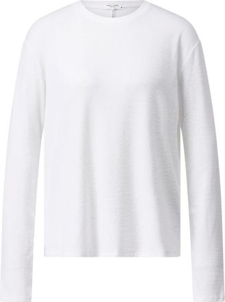 Rag & Bone Casual Ronde Hals Lange Mouw Shirt - Dames - Longsleeves - Wit - M - Tops