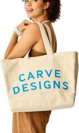 Carve Designs Organic Cotton Tote - Palm Trees in Logo at Nordstrom