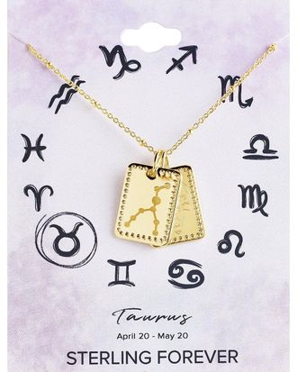 Sterling Forever Zodiac Tag Necklace