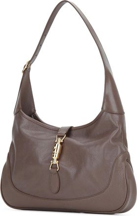Gucci Womens Jackie Shoulder Bag Brown Leather