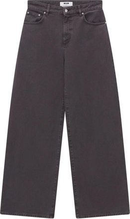 Msgm Wide Jeans - Dames - Loose Fit Jeans - Grijs - S - Katoen - Jeans