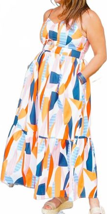 THML Clothing Mila Print Maxi Dress In Multicolor