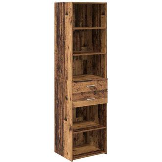 vidaXL Highboard Old Wood 50 x 42.5 x 185 cm Engineered Wood vidaXL