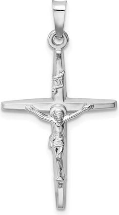Diamond2Deal 14k White Gold INRI Crucifix Charm