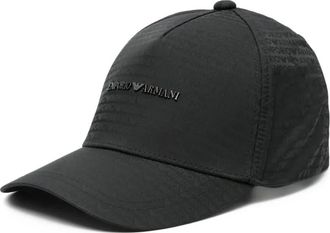 Emporio Armani Cappello da baseball con placca logo - Nero