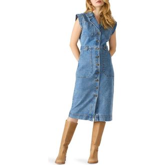 Steve Madden Julieta Denim Midi Dress in Forever Blue at Nordstrom Rack, Size 4
