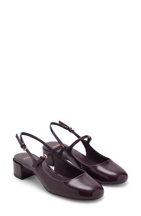 Mango Slingback Pump in Burgundy at Nordstrom, Size 7.5Us