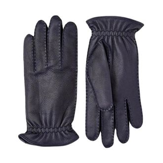 Hestra Handgemaakte elandleren handschoenen met kasjmier voering - Heren - Handschoenen - Blauw - 9 IN - Kasjmier - Accessoires