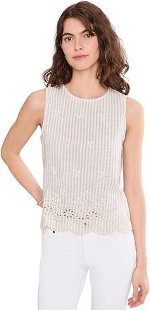 Vince Camuto Sleeveless Crewneck Blouse Womens Clothing Birch : XS, Polyester