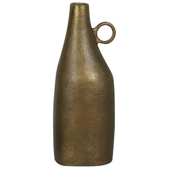 Beliani Jarr&oacute;n Decorativo De Metal Aluminio 46 Cm Acabado Lat&oacute;n Accesorio Para El Hogar Decoraci&oacute;n Sambhar
