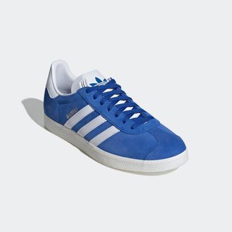 adidas Sneaker ADIDAS ORIGINALS GAZELLE, Herren, Gr. 38,5, blau (blau, ftwwht, corewei&szlig;), Leder, Synthetik, Schuhe Sneaker